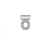 Charm Nomination Donna Sei Mia in Argento Zirconia LETTERA-O - LETTERA-O